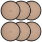 Preview: Jute Platzsets 6 stk. Natürlich und Schwarz 100% Tossa Jute
