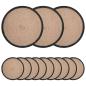 Preview: Jute Platzsets 12 stk. Natürlich und Schwarz 100% Tossa Jute