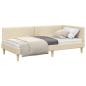 Preview: Eckbettgestell Creme 90 x 190 cm Stoff