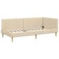 Preview: Eckbettgestell Creme 90 x 190 cm Stoff