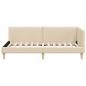 Preview: Eckbettgestell Creme 90 x 190 cm Stoff