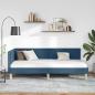Preview: Eckbettgestell Blau 90 cm x 190 cm Stoff und Sperrholz