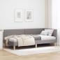 Preview: ARDEBO.de - Eckbettgestell Taupe 90 cm x 200 cm Stoff und Sperrholz