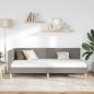 Preview: Eckbettgestell Taupe 90 cm x 200 cm Stoff und Sperrholz