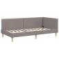 Preview: Eckbettgestell Taupe 90 cm x 200 cm Stoff und Sperrholz
