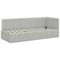 Preview: Eckbettgestell Hellgrau 80 x 200 cm Samt