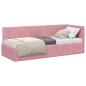 Preview: Eckbettgestell mit Kopfteil Rosa 80 cm x 200 cm Samt