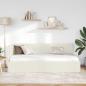 Preview: Eckbettgestell mit Kopfteil Creme 100 cm x 200 cm Samt