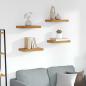 Preview: ARDEBO.de - Wandregal 4 stk. Braun 40 x 23,5 x 3,8 cm Holzwerkstoff