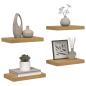 Preview: Wandregal 4 stk. Braun 40 x 23,5 x 3,8 cm Holzwerkstoff