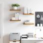 Preview: Wandregal 4 stk. Braun 40 x 23,5 x 3,8 cm Holzwerkstoff