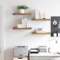 Preview: Wandregal 4 stk. Braun 50 x 23,5 x 3,8 cm Holzwerkstoff