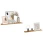 Preview: Wandregal 2 stk. Braun 80 x 9 x 3 cm Holzwerkstoff