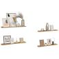 Preview: Wandregal 4 stk. Braun 80 x 9 x 3 cm Holzwerkstoff