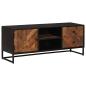 Preview: TV-Schränk 105 x 30 x 40 cm Massiv Holz und engineered Wood