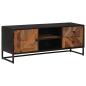 Preview: TV-Schränk 105 x 30 x 40 cm Massiv Holz und engineered Wood