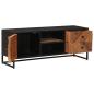Preview: TV-Schränk 105 x 30 x 40 cm Massiv Holz und engineered Wood