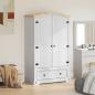 Preview: Kleiderschrank CORONA Weiß 101 x 52 x 170 cm