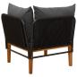 Preview: Garten-Ecksofa mit Kissen Massives Akazienholz & Seil Natur