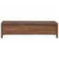 Preview: TV-Schrank 110 x 30 x 30 cm Massivholz Teak Natur