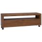 Preview: ARDEBO.de - TV-Schrank 110 x 30 x 40 cm Natur Massivholz Teak