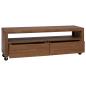 Preview: TV-Schrank 110 x 30 x 40 cm Natur Massivholz Teak