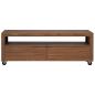 Preview: TV-Schrank 110 x 30 x 40 cm Natur Massivholz Teak