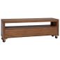 Preview: TV-Schrank 110 x 30 x 40 cm Natur Massivholz Teak