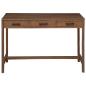 Preview: Schreibtisch mit Schubladen Natur Massivholz Teak