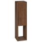 Preview: ARDEBO.de - Badezimmer Seitenregal Natur 25 x 25 x 100 cm Massivholz Teak