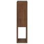 Preview: Badezimmer Seitenregal Natur 25 x 25 x 100 cm Massivholz Teak