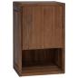 Preview: ARDEBO.de - Badezimmer Seitenregal Natur 45 x 30 x 70 cm Massivholz Teak