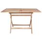 Preview: Klappbarer Gartentisch Natur 120 x 70 x 75,5 cm