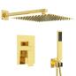 Preview: Verborgenes Duschsystem (Quadrat) Gold Edelstahl 201