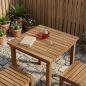Preview: ARDEBO.de - Tischplatte 50 x 50 x 3,5 cm Quadratisch Massives Teakholz