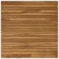 Preview: Tischplatte 80 x 80 x 3,5 cm Quadratisch Massives Teakholz