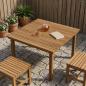 Preview: ARDEBO.de - Tischplatte 90 x 90 x 3,5 cm Quadratisch Massives Teakholz