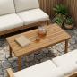 Preview: ARDEBO.de - Tischplatte 80 x 40 x 3,5 cm Rechtwinklig Massives Teakholz