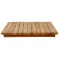Preview: Tischplatte 90 x 45 x 3,5 cm Rechtwinklig Massives Teakholz