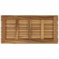 Preview: Tischplatte 90 x 45 x 3,5 cm Rechtwinklig Massives Teakholz