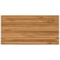 Preview: Tischplatte 100 x 50 x 3,5 cm Rechtwinklig Massives Teakholz