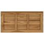 Preview: Tischplatte 100 x 50 x 3,5 cm Rechtwinklig Massives Teakholz
