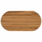 Preview: Tischplatte 100 x 50 x 3,5 cm Oval Massives Teakholz Natur