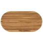 Preview: Tischplatte 110 x 55 x 3,5 cm Oval Massives Teakholz Natur