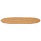 Preview: Tischplatte 110 x 55 x 3,5 cm Oval Massives Teakholz Natur
