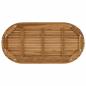 Preview: Tischplatte 110 x 55 x 3,5 cm Oval Massives Teakholz Natur