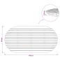 Preview: Tischplatte 110 x 55 x 3,5 cm Oval Massives Teakholz Natur