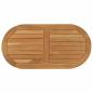 Preview: Tischplatte 80 x 40 x 2,5 cm Oval Massives Teakholz Natur