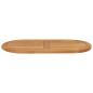 Preview: Tischplatte 80 x 40 x 2,5 cm Oval Massives Teakholz Natur