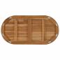 Preview: Tischplatte 80 x 40 x 2,5 cm Oval Massives Teakholz Natur